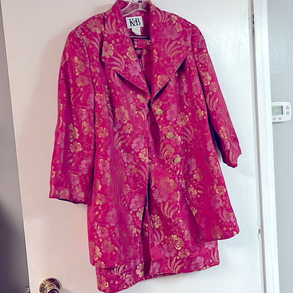 Stella Louise gold and pink evening attire skirt and jacket